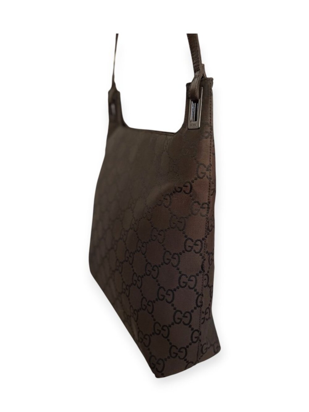 Vintage Gucci GG Brown Canvas Shoulder Bag | Tom Ford Era | Y2K - Picture 2 of 7